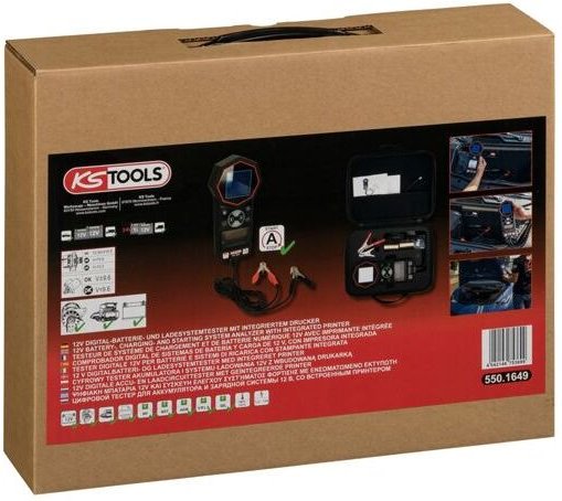 Thumbnail - Ks Tools 12V / 24V Digital-Batterie- und Ladesystemtester mit integriertem Drucker