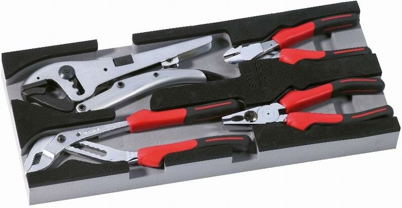 Schaumstoffmodul 1/3 von 4 verchromten polierten Zangen SAM - P21J4M
