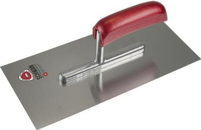 Glättekelle L.280mm B.130mm rostfr.m.H-Heft VA S.0,7mm