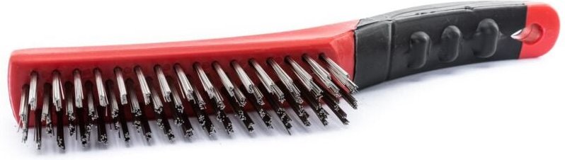 Trendline - Drahtbürste Edelstahl 4-reihig Kunststoffgriff Grillreiniger