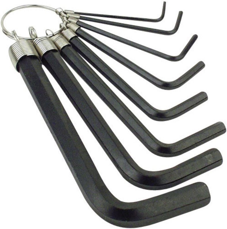 Brüder Mannesmann - Innen-Sechskant Winkelschraubendreher-Set 2.5 mm, 3 mm, 4 mm, 5 mm, 6 mm, 8 mm, 1