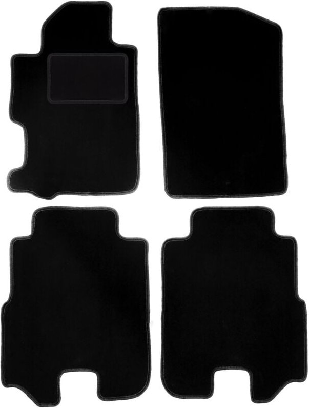 Schwarze Velours-Fußmatten für: Honda FR-V Minivan (2004-2009)