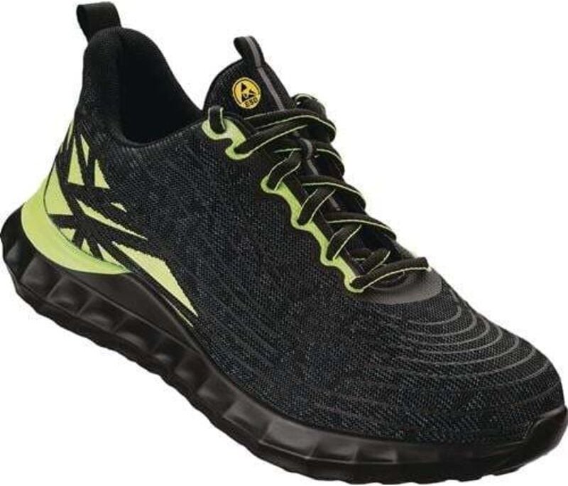 Sicherheitsschuh locri Größe 42 w. 10,5 schwarz/grün Weite 10,5 S1PS fo sr esd en iso 20345 Mesh-Material