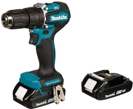 Akku-Schlagbohrschrauber 18V DHP487RAJ 2x BL1820B DC18RC Makpac M4 Bit - Makita