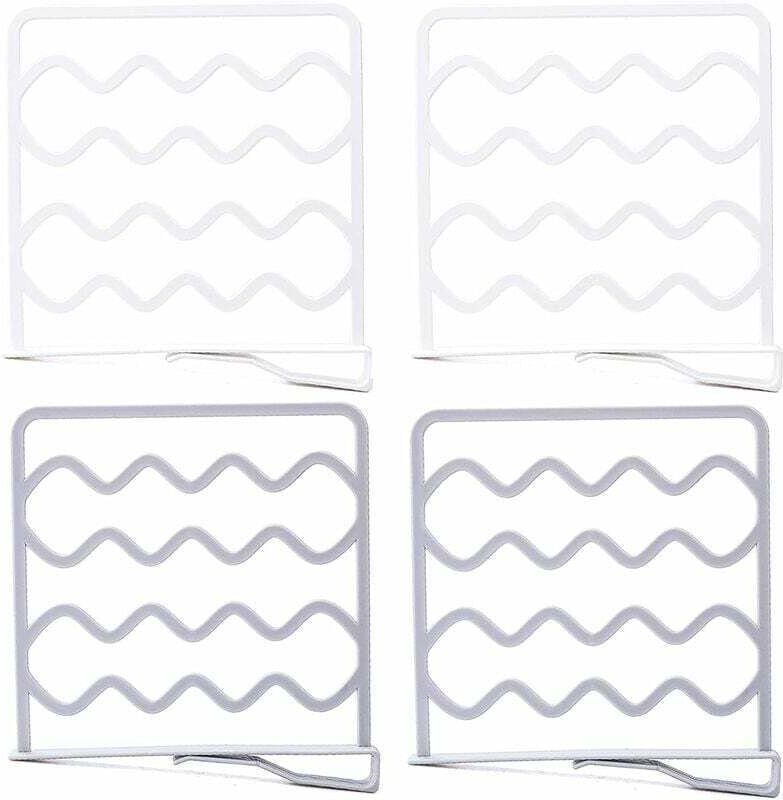 Regalteiler ohne Bohren, 4 Stück, Bücherregalteiler, Kleiderschrank, Regalteiler, Regal, Küchenteiler, ohne Bohren, für ...