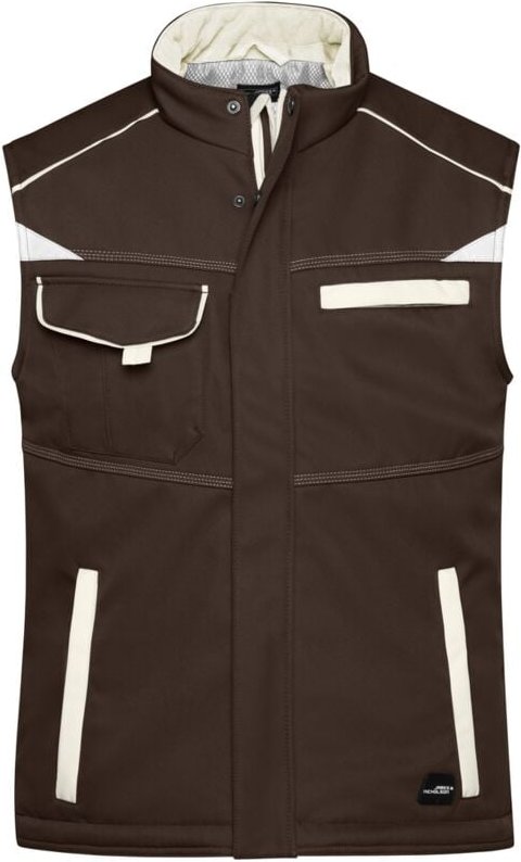 Thumbnail - James&nicholson - Softshellweste mit warmem Innenfutter JN854 Gr. xl brown/stone