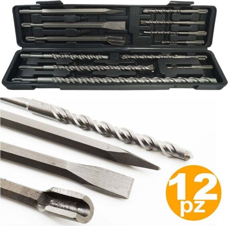 Set 12 Bohrer Pneumatische Hammerspitzen Meißel sds Plus - - Ymyny