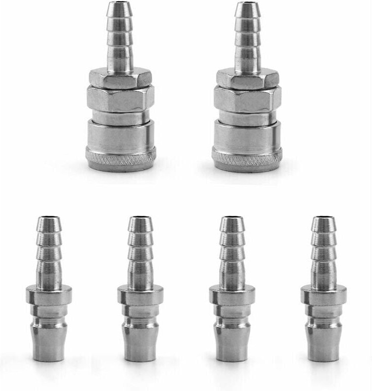Stück Luftkompressordüsen, 8 mm pneumatischer Schnellverbinder männlich weiblich (SH20+PH20)