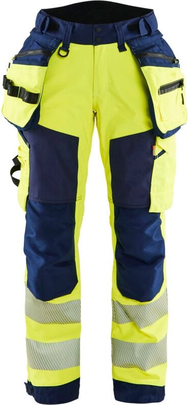 Softshell-Hose Hochsichtbarkeit Damen 7118 - Gelb/Navy M - DE(42) - SE(C40) - Kurz