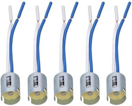 Kcvv - 1156 Lampenfassung, 1156 Lampenfassung aus Metallgummi, 10 Stück, 1156 Lampenfassungen, LED-Blinkerhalter mit Kab...