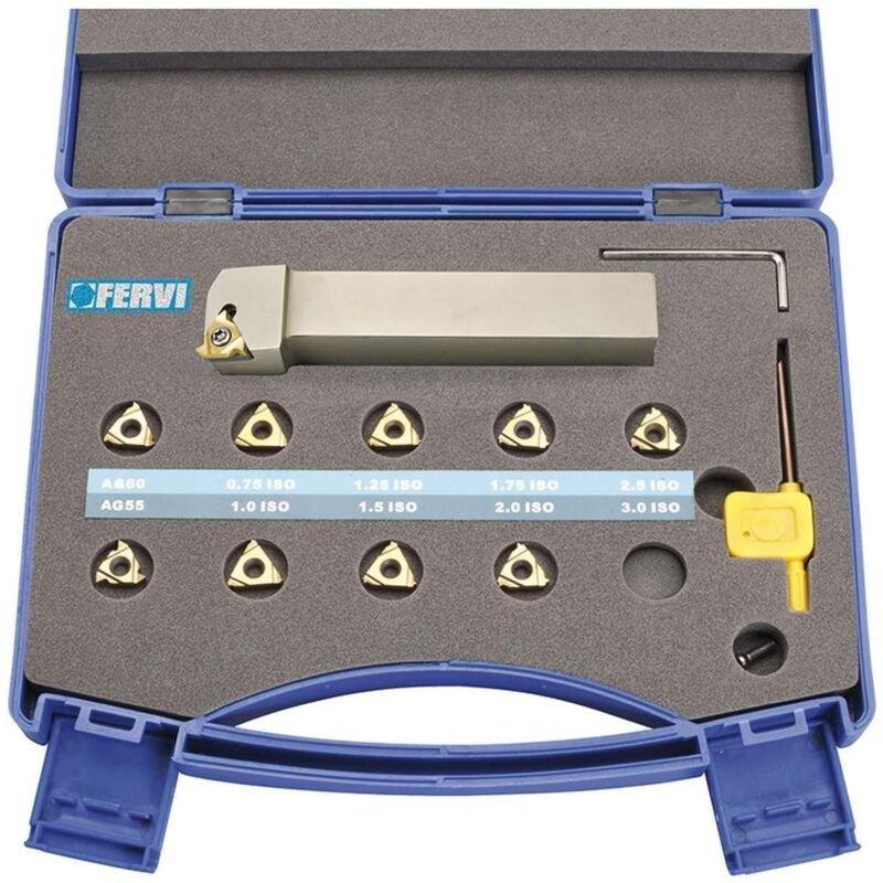 Werkzeugsatz 20 mm Aussengewinde fur Metalldrehmaschine Fervi kiser