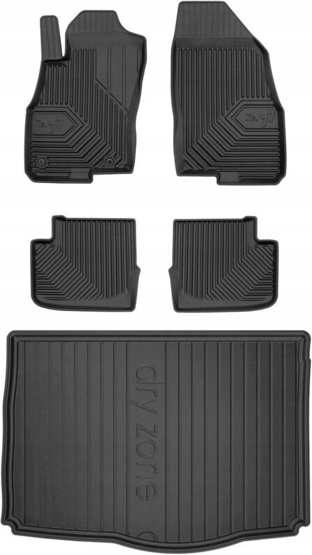 SET 77 Fußmatten und Fußmatten Fiat Grande Punto Schrägheck 2005-2012 5d.