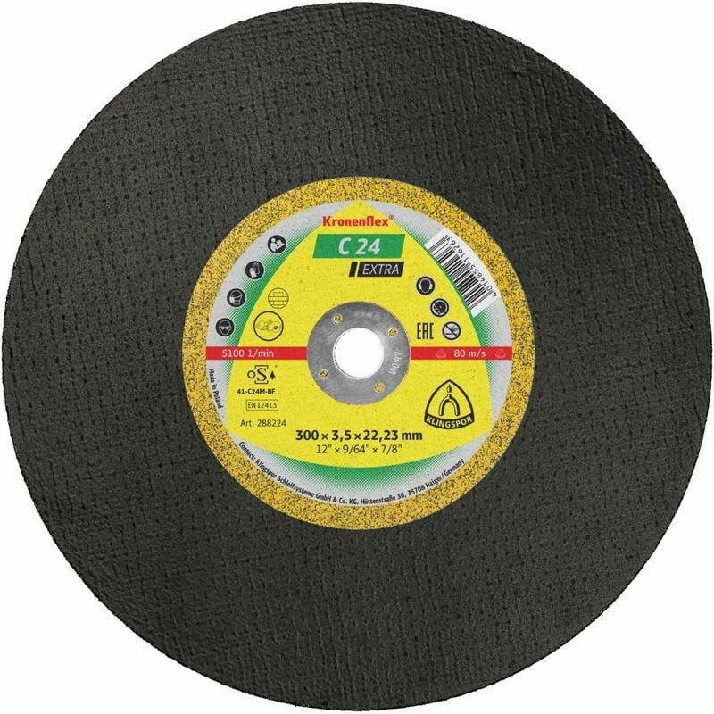 Klingspor C 24 EX Großtrennscheiben, 300 x 3,5 x 22,23 mm, gerade