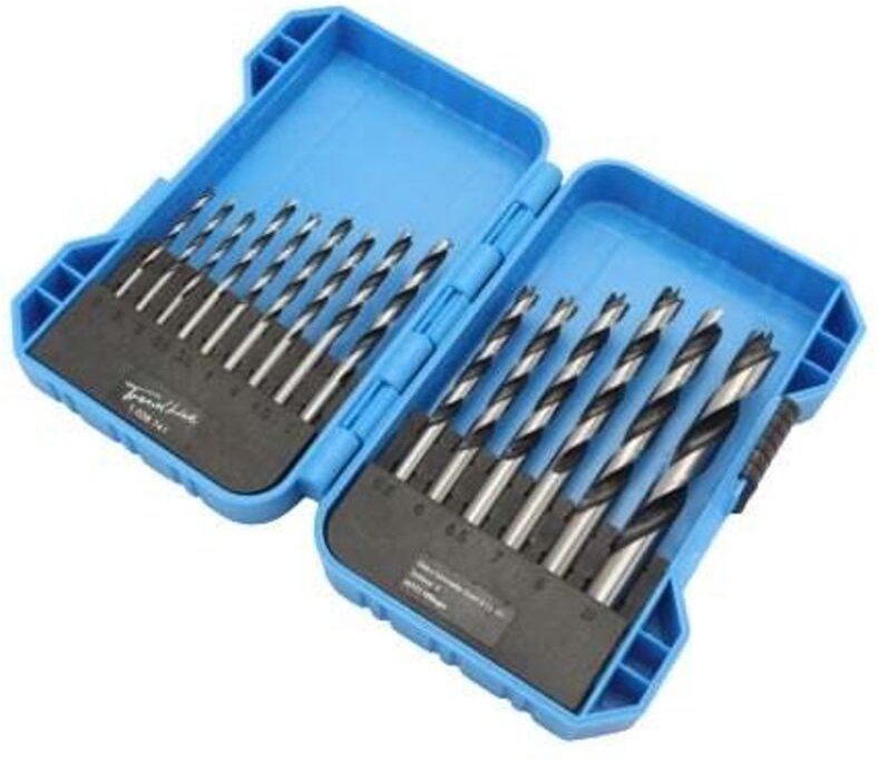 Trendline - Bohrer-Set für Holz 15-teilig Rundschaft Holzbohrer