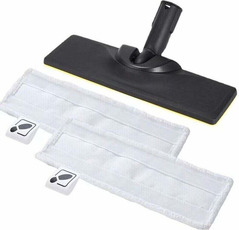 Kit spazzola per pavimenti Kärcher per pulitore a vapore nero + 2 nuovi plettri per pavimenti XVX