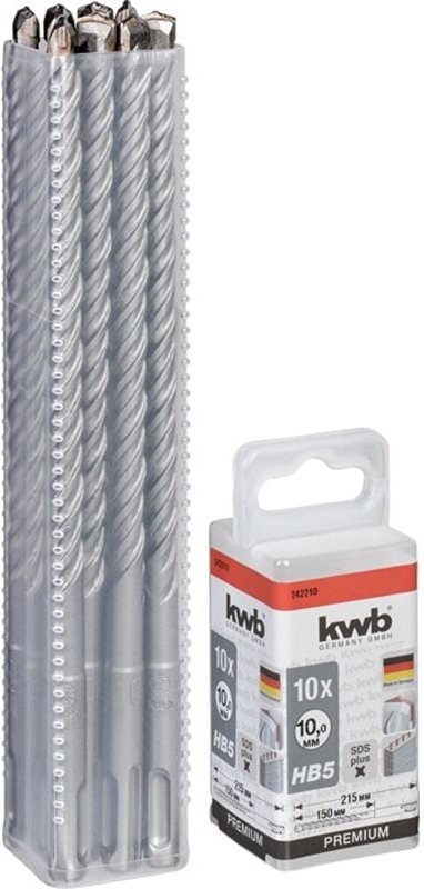 HB5 sds Plus Hammerbohrer, 215/150 mm, ø 10 mm, 10 Stück - KWB