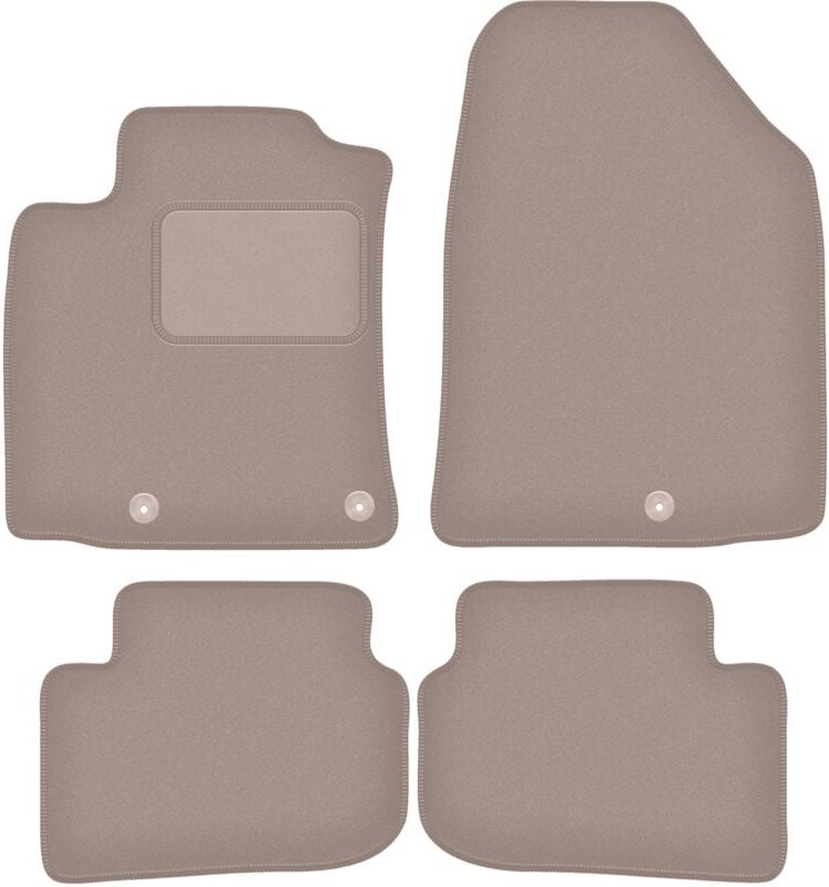 Beige Velours-Fußmatten für: Hyundai Ioniq Electric Crossover (2016-)