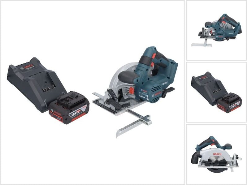 Bosch gks 18V-57-2 Professional Akku Handkreissäge 18 v 165 mm Brushless + 1x Akku 4,0 Ah + Ladegerät