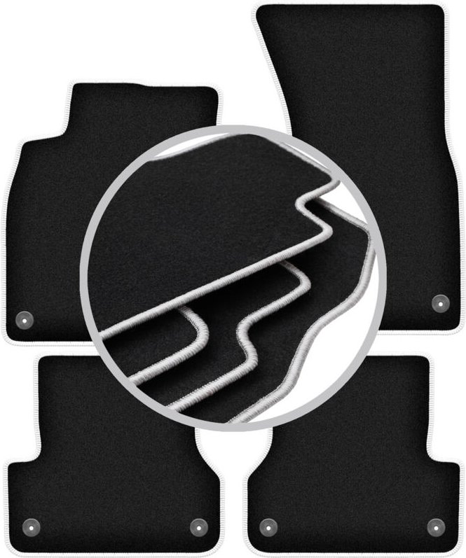 CARLUX-SILVER Autofußmatten für: Audi A7 Coupé, Sportback (2011-)