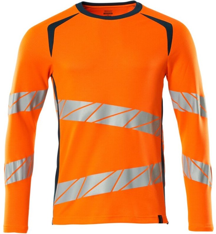 Mascot - T-Shirt, langarm 19081-771-1444 Gr. xl hi-vis orange/dunkelpetroleum
