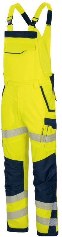 Vizwell - Warnschutz-Latzhose Flex-HiVis VWT191 Gr. 29 leuchtgelb/marine