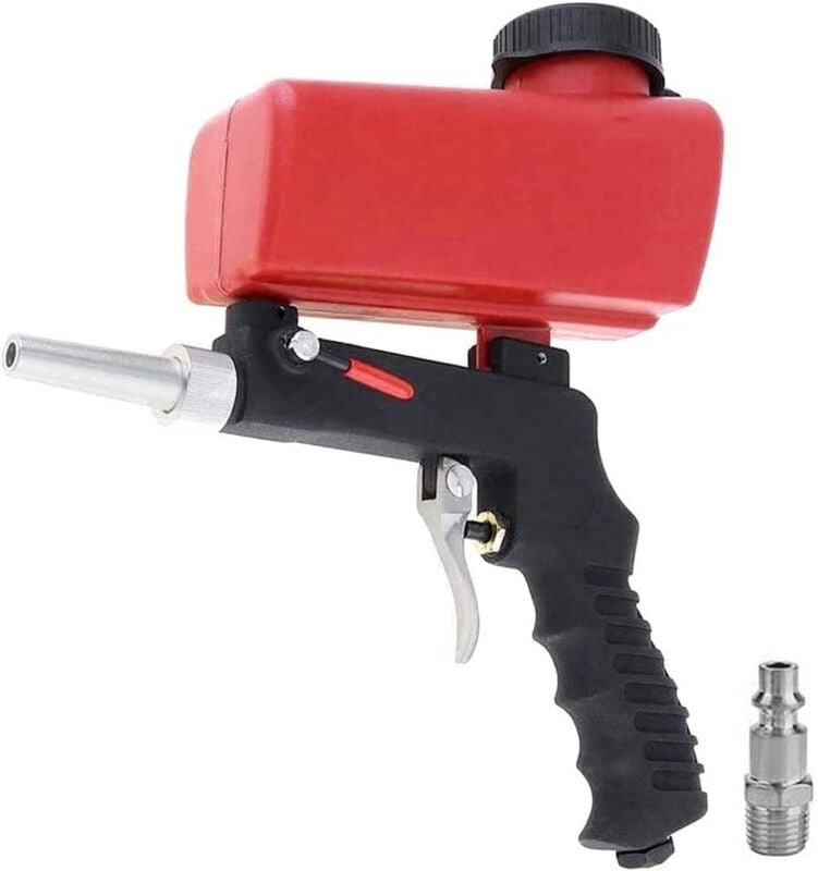 Pneumatische Sandstrahlpistole, kleine tragbare Hand-Sandstrahlpistole, rot