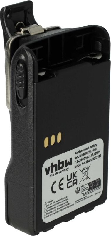 Akku kompatibel mit Motorola EX560XLS, EX600, EX560 xls, EX500, EX560 Funkgerät, Walkie Talkie (2600 mAh, 7,2 v, Li-Ion)...