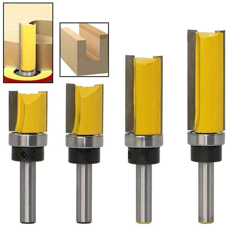 Thumbnail - SHINING HOUSE Satz mit 4 Bündigschneidern mit 8-mm-Schaft – Kopierschneider – Stahl