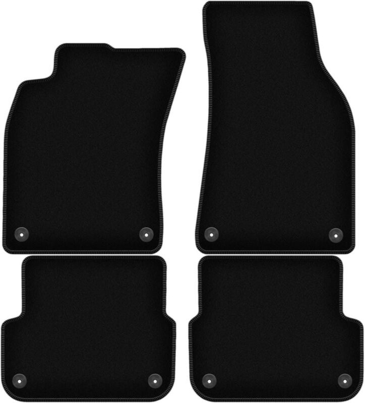 BASIC schwarze Veloursmatten für: Audi A6 C6 Limousine, Kombi, Avant (2004-2006)