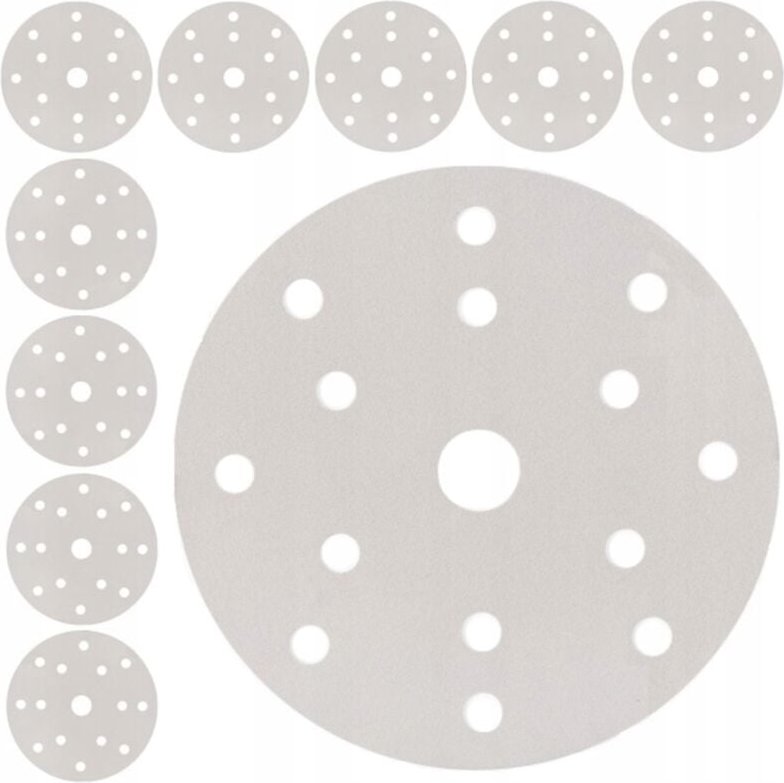 Schleifpapier-Set 10 Stück Mit Klettverschluss 150mm 15 Löcher P120 Für Schleifer