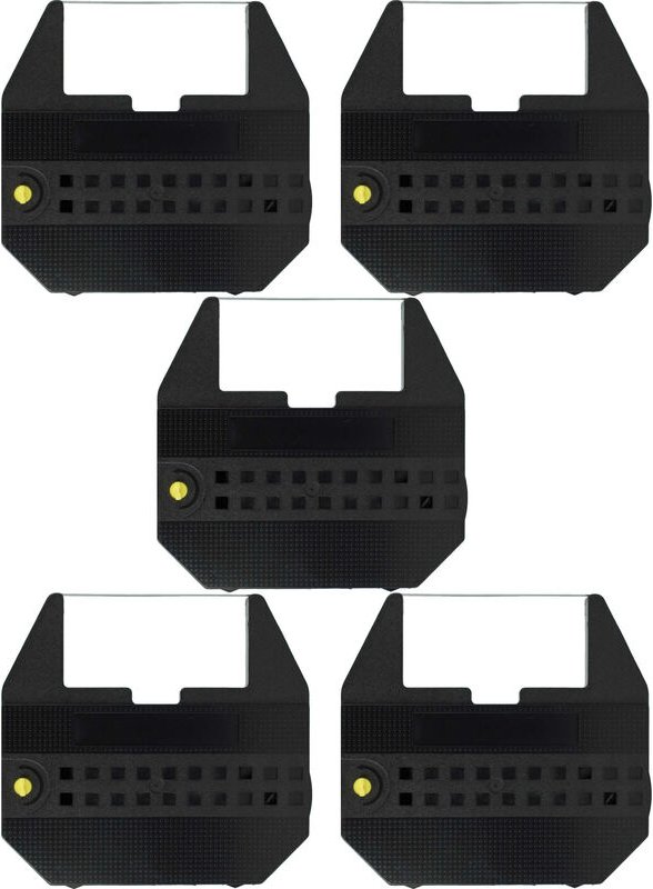 Vhbw - 5x Farbband Schriftband kompatibel mit Olivetti Lettera e 508, e 511, e 505 sp, e 505 ii Schreibmaschine - Schwar...