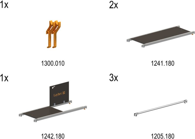 Layher Nachrüstset P2 für Gerüst Uni Kompakt 1405.006