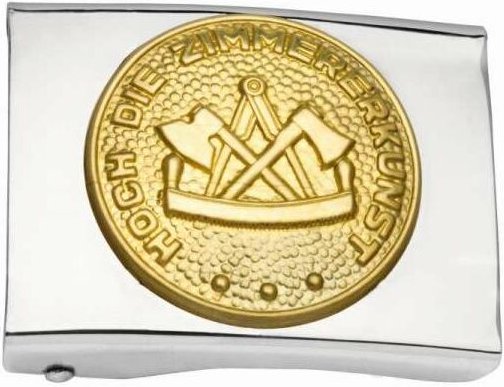 Koppelschloss Motiv Zimmerer 06031000 Neusilberausführung, Messingemblem - Freund