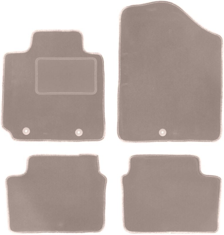 Beige Veloursmatten für: Hyundai Veloster Coupé (2011-2018)