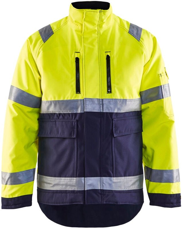 Arbeitsjacke Winter Hochsichtbarkeit 4827 - Neon Gelb / Marine 4XL