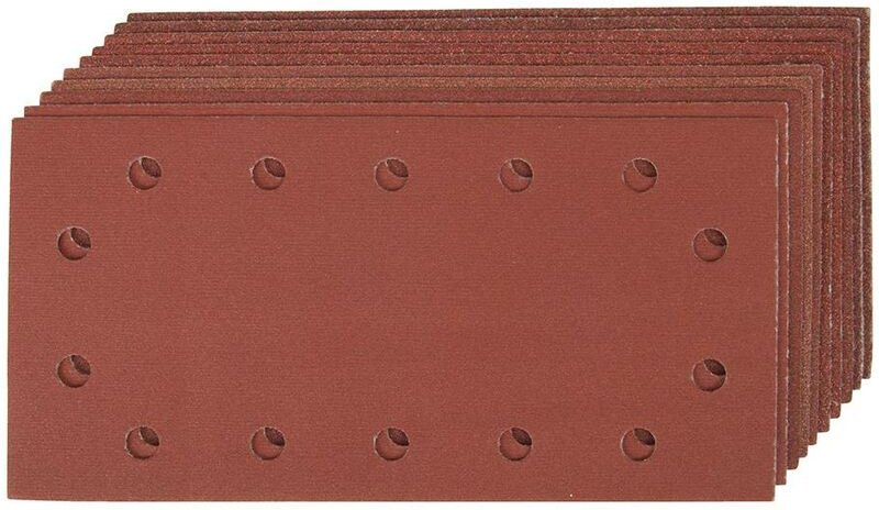 Klettschleifscheiben, gelocht, 115 x 230 mm, 10-tlg. Satz 2 x 60er, 3 x 80er, 120er, 2 x 240er-Körnung