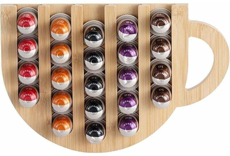 Kapselhalter, Triomphe Selbstklebende Kapselaufbewahrung, 36x Kaffeekapselspender, Kaffeepadaufbewahrung, platzsparende ...