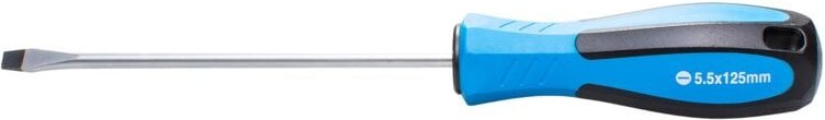 SW-Stahl 31755SB Schraubendreher mit Schlitz I 5,5 mm x 125 mm I Schlitz Schraubenzieher I Schraubendreher Werkzeug I mi...