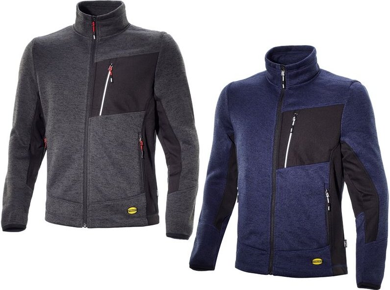 Diadora - Knitted Jacket Chicago Arbeitssweatshirt - xl - Dunkelgrau