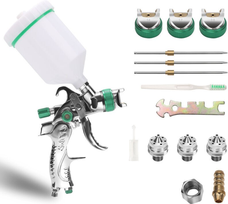 Tolletour - hvlp Lackierpistole Sprühpistole 0.35Mpa 600ml Profi Spritzpistole Die schwerkraftkanone 1 Stück