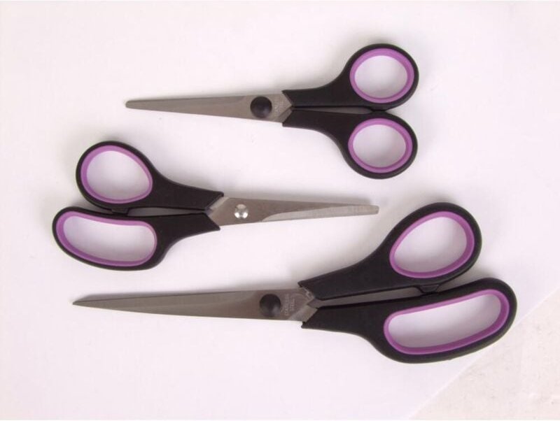 12x 3er Scheren-Set ergonomisch Edelstahl Haushalt basteln versch. Größen 36 Stück