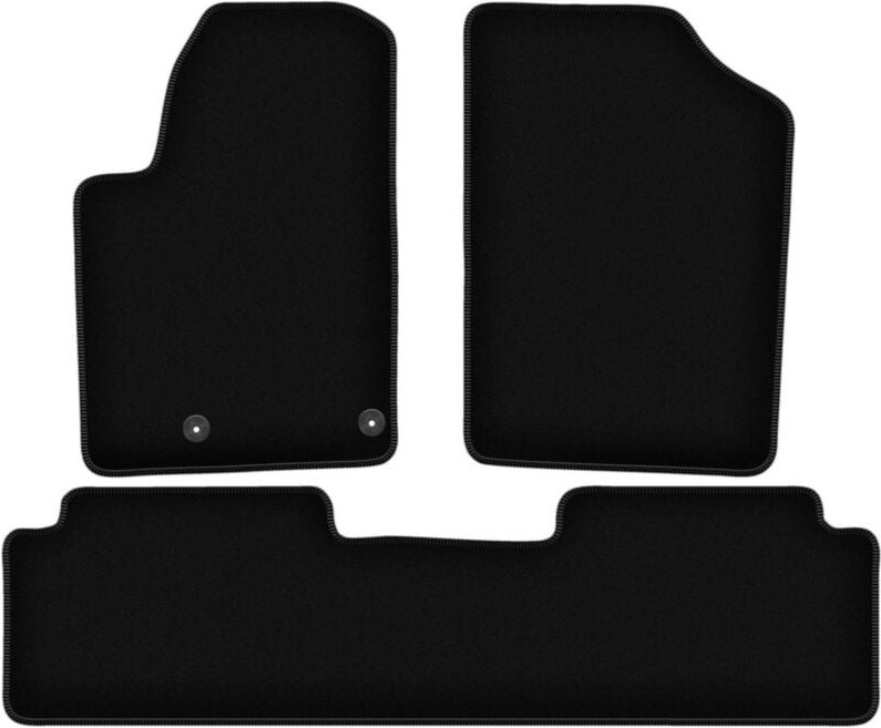 BASIC schwarze Veloursmatten für: Citroen Berlingo I Kombivan, Multispace (1996-2010)