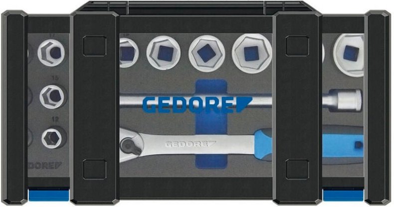 GEDORE Steckschlüssel-Set 1/2" 15-teilig 6-kant 10-32mm 19 DMU-20