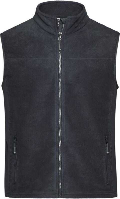 James&nicholson - Fleeceweste Herren JN856 Gr. 2XL carbon/black