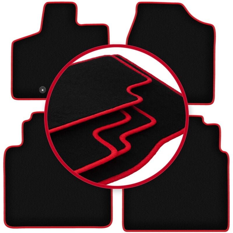 CARLUX-RED Autofußmatten für: Chrysler Town&County IV Minivan (2008-2016)