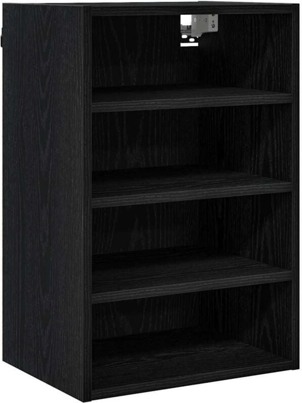 Hängeschrank Riga Schwarz Eichen-Optik 40 x 29,5 x 60 cm vidaXL