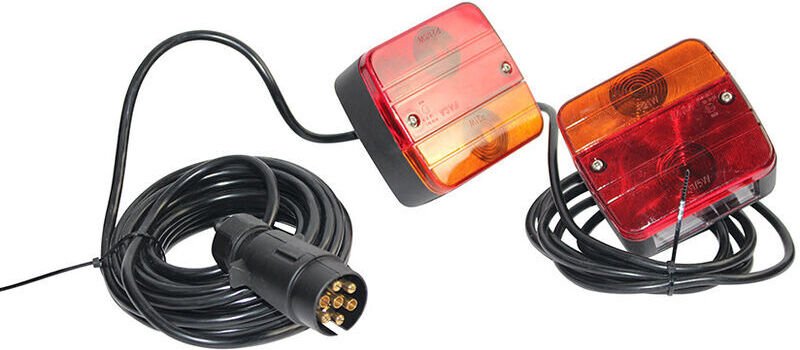 2 Lichter, 4 Funktionen, verkabelt, 7,5 m + 2,5 m zwischen den Lichtern – 16132