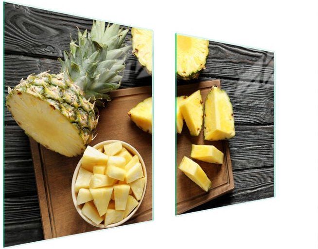 GLASSCHUTZPLATTE FÜR HERD 85x52 ANANAS