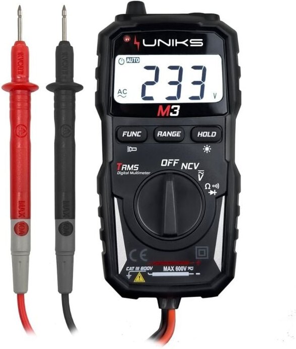 UNIKS M3 – TRMS-Taschenmultimeter mit automatischer Bereichswahl