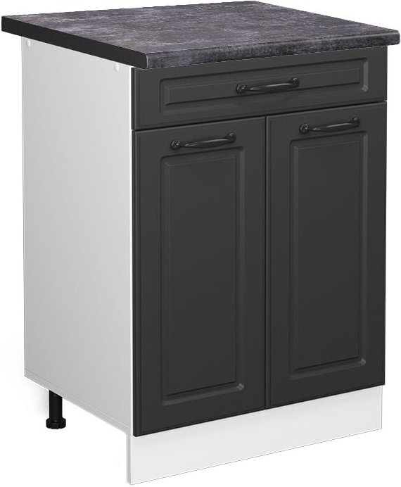 Thumbnail - Küchenunterschrank R-Line, Anthrazit Landhaus, 60 cm mit Schublade, ap Anthrazit Vicco